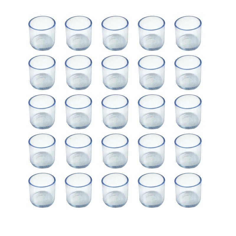 Ainiveiya 25PCS Silicone Chair Leg Floor Protectors - 0.74-Inch ID Clear Chair Leg Tips, Silicone Furniture Foot Covers for Chairs & Tables, Non-Slip Chair Leg End Caps for Floor Protection - Image 1